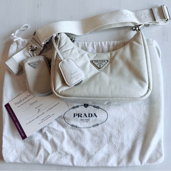 Prada Handbags - 💯 Authentic Prada Re-Edition 2005 Crossbody Bag - White (with dust bag)